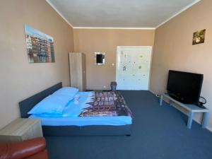 Televízia a/alebo spoločenská miestnosť v ubytovaní Bon Voyage Apartments