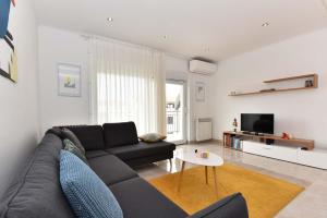 Televízia a/alebo spoločenská miestnosť v ubytovaní Brezac olive garden apartment
