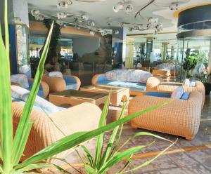a store with couches and tables and a plant at KAKTUS Hotel Kaktus Albir in Albir