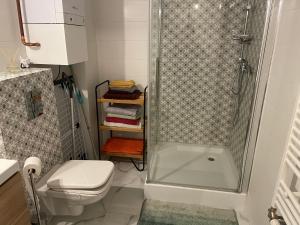 Koupelna v ubytování Apartament Maja na Spokojnej