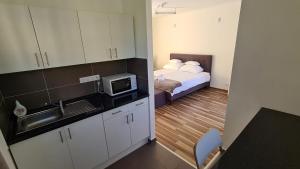 Kuchyňa alebo kuchynka v ubytovaní Mediterran Apartman with Pool