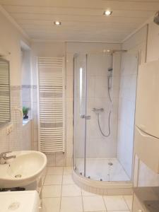 Koupelna v ubytování Ferienwohnung im Springerhof + 37 fotografií