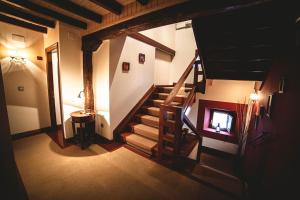 an overhead view of a staircase in a house at Posada Cicero in Cicero