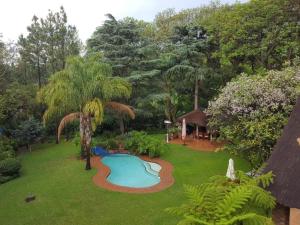 - Vistas aéreas a un jardín con un estanque pequeño en Shepherd Lodge, en Johannesburgo