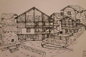 Plán poschodí v ubytovaní Ca' Scocc, antica casa di montagna in Valsesia