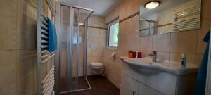 Koupelna v ubytování Ferienhaus Gänseblümchen + 7 fotografií