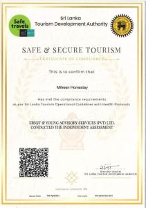 a fake certificate of eligibility for a seattle tourism document at Miheen Hotel & Resort - Anuradhapura in Mihintale