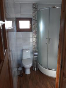 A bathroom at Domek u Angeli Wilkaski k.Giżycka