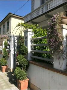 uma casa com plantas ao lado dela em hotel lisà em Viareggio