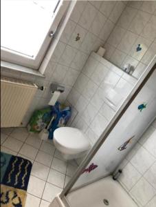 Phòng tắm tại Bauernhaus Auberg ganzes Haus