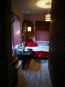 比爾札伊的住宿－Pas Ligita，卧室配有一张床和一张桌子