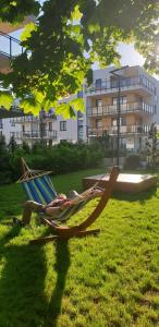 Ogród w obiekcie Apartament Dwa kroki do zatoki