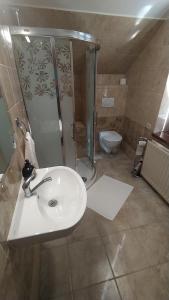 Koupelna v ubytování Apartmán U Špýcharu + 15 fotografií