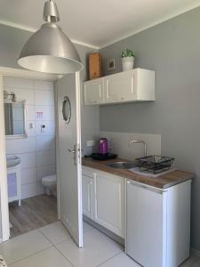 Kuchyň nebo kuchyňský kout v ubytování Domki i Apartamenty El-Piero