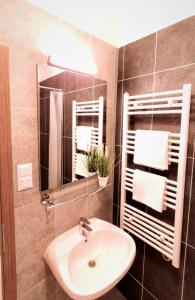 A bathroom at Helena Stúdió Apartman