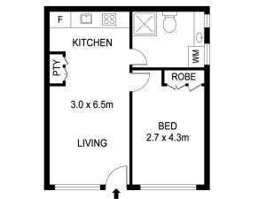 a picture of a floor plan of a house at H2O Holiday Apartments Unit 4 in North Haven