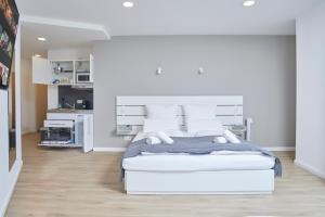 Postel nebo postele na pokoji v ubytování Hamburg Nord Apartments