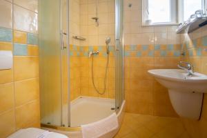 Koupelna v ubytování Hotel Posejdon