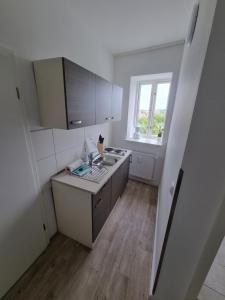 Kuchyň nebo kuchyňský kout v ubytování Nikolai Appartements