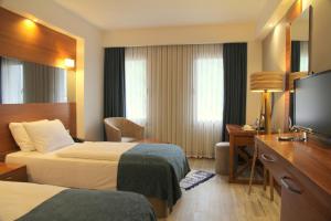 TV a/nebo společenská místnost v ubytování Kilpa Hotel