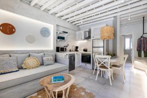 A kitchen or kitchenette at Thalassa Luxury Studios Lindos