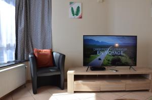 TV a/nebo společenská místnost v ubytování L’Abri