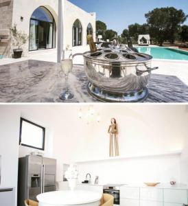 A kitchen or kitchenette at Villa Fontana