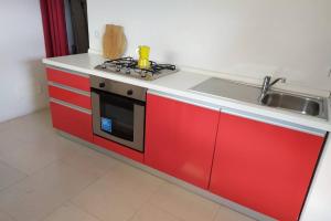 A kitchen or kitchenette at Trilocale in centro storico a Spoleto