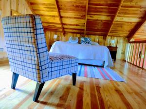 Tempat tidur dalam kamar di Cabaña Marvic con Acceso a Piscina del Condominio