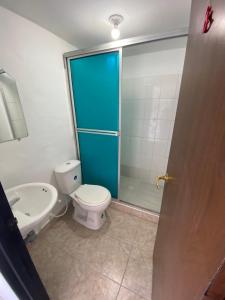 Koupelna v ubytování Hotel Policarpa