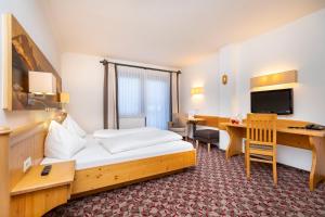 Krevet ili kreveti u jedinici u okviru objekta Hotel Pongauerhof