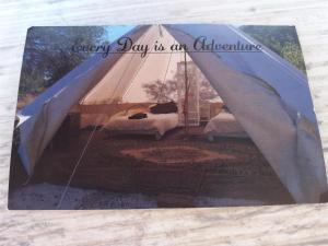 a picture of a tent with two beds in it at Hidden Valley Andalucia in Alora