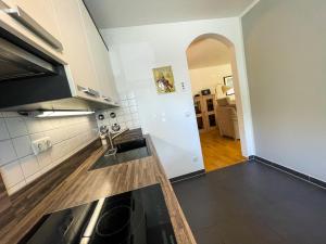 Kuchyň nebo kuchyňský kout v ubytování Ferienwohnung Lennefer
