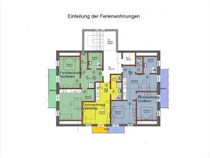 Majutuskoha Ferienhof Gindl und Gästehaus Gindl korruse plaan