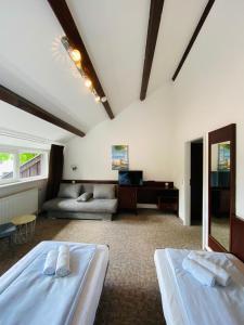 Postel nebo postele na pokoji v ubytování K 357 - Low budget Hotel in Ratekau bei Lübeck