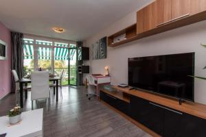 TV a/nebo společenská místnost v ubytování Duplex in Playa De Las Américas-center