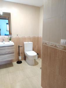 een badkamer met een toilet en een wastafel bij Ca L´Ana in Tazacorte
