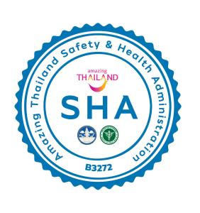 a vector illustration of a stamp for thailand sha at The Beach Boutique House in Kata Beach