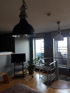 TV a/nebo společenská místnost v ubytování Panorama Apartment