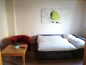 Postel nebo postele na pokoji v ubytování Alte Innbrücke