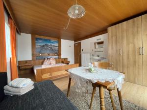 Kuchyň nebo kuchyňský kout v ubytování Appartements Alpenblick