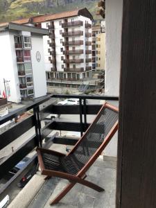 A balcony or terrace at Golf & SKI studio