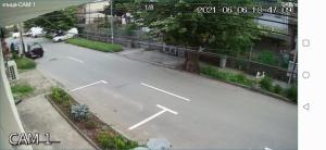 an overhead view of an empty parking lot with a fire hydrant at ВЛАД ДОМ Студио in Vratsa +1 photo