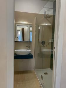 Koupelna v ubytování B&B Le Ninfee