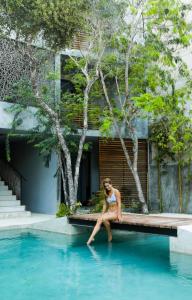 Bazén v ubytování Little Gem Hotel Tulum La Veleta nebo v jeho okolí