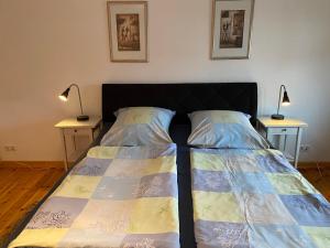 Postel nebo postele na pokoji v ubytování Werners Doppelzimmer