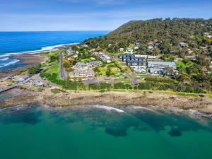 an aerial view of a resort near the ocean at Oceania 3 in Lorne