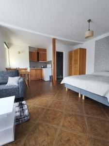 Kuchyň nebo kuchyňský kout v ubytování Apartament Ogrodowa