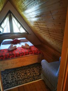 Tempat tidur dalam kamar di Zakopane apartament