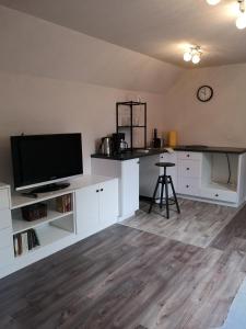 Televízia a/alebo spoločenská miestnosť v ubytovaní Gere House